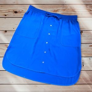 Blue drawstring skirt